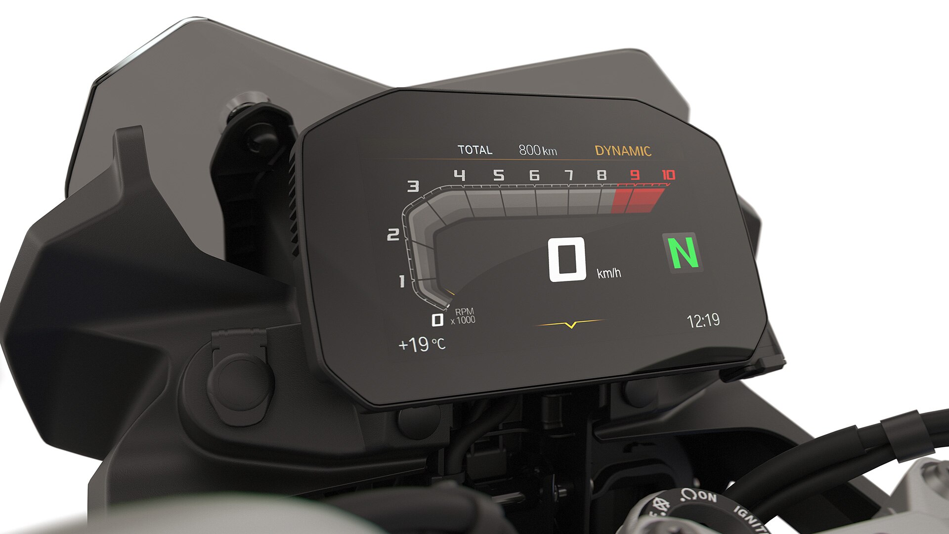 TFT display with Connectivity of the BMW F 800 GS