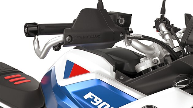 Enduro hand protector including metal brackets for the F 900 GS in the GS Trophy version