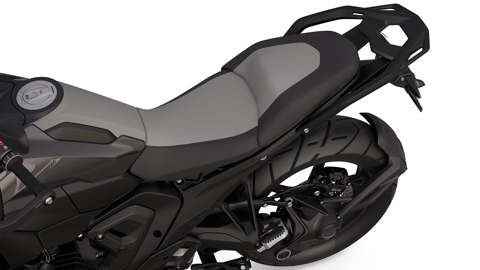 The comfortable seats of the R 1300 GS Triple Black from BMW Motorrad