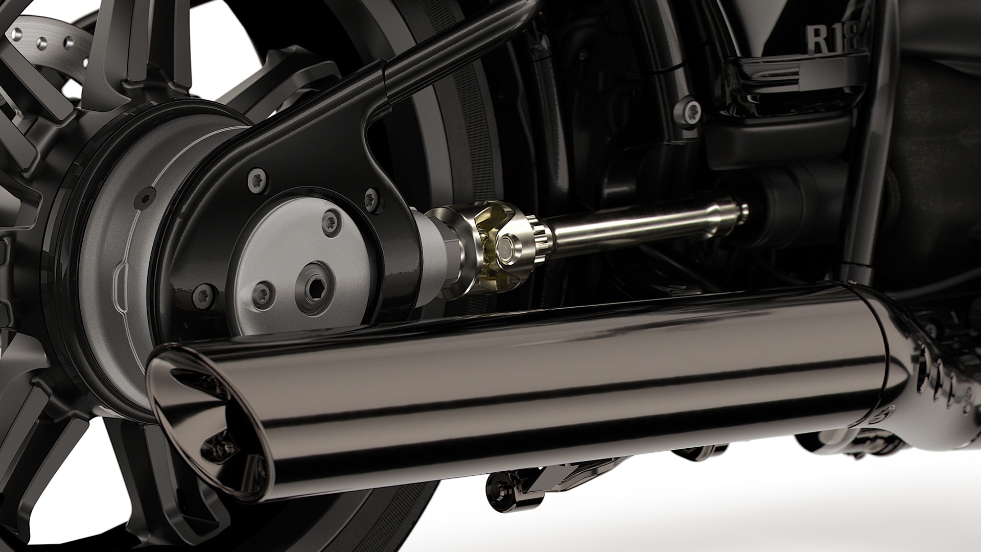 The open Cardan shaft and double-cradle frame