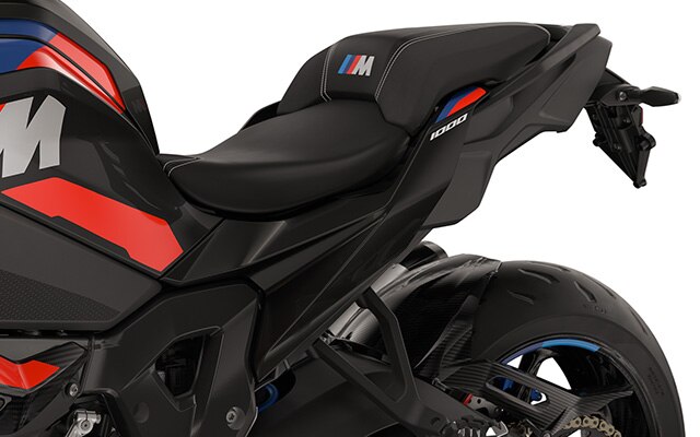 The slim rear and milled parts of the M 1000 XR from BMW Motorrad