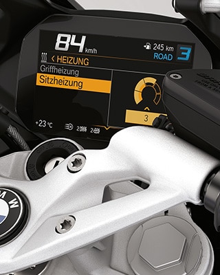 Heated seat of the R 1250 RS
