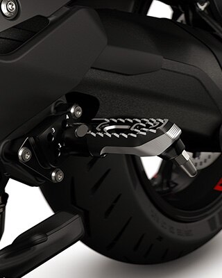 The adjustable footrest system of the R 1300 RS from BMW Motorrad