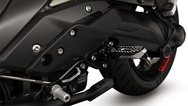 The adjustable footrest system of the R 1300 RS from BMW Motorrad