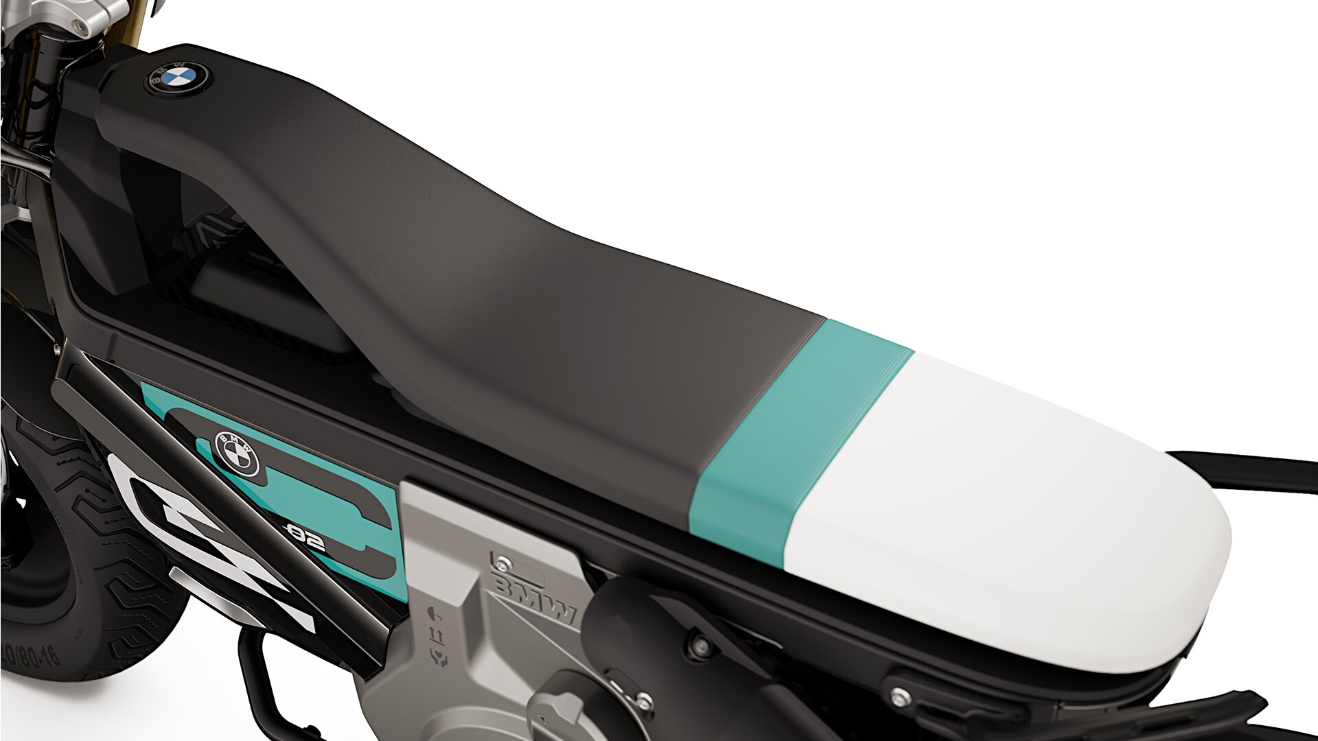 The motorcycle seat of the eParkourer CE 02 from BMW Motorrad