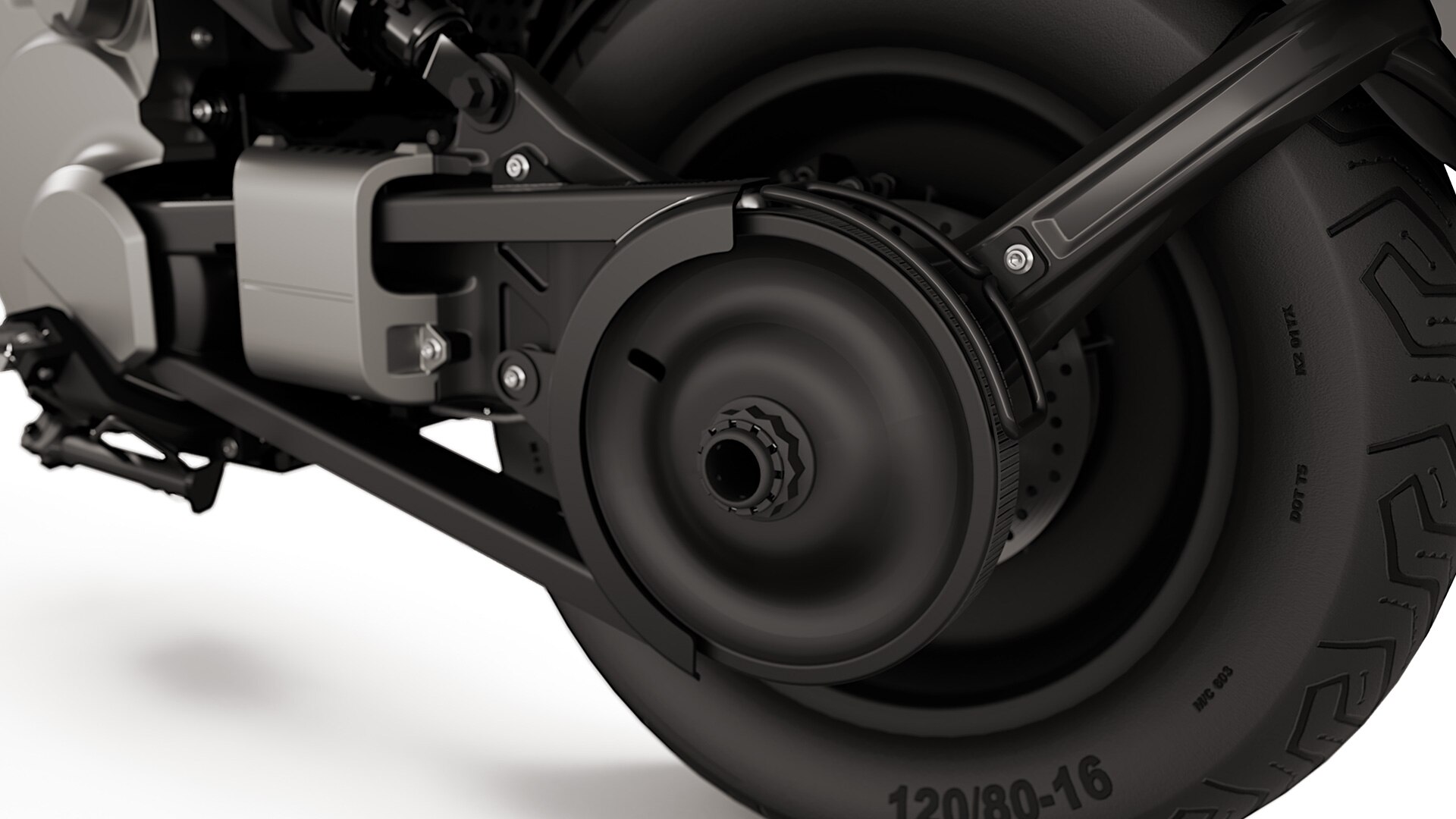 The rear wheel swinging arm of the eParkourer CE 02 from BMW Motorrad