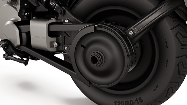 The rear wheel swinging arm of the eParkourer CE 02 from BMW Motorrad