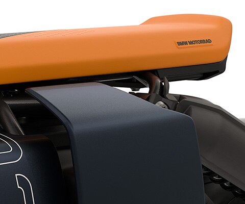 Black and orange floating seat.