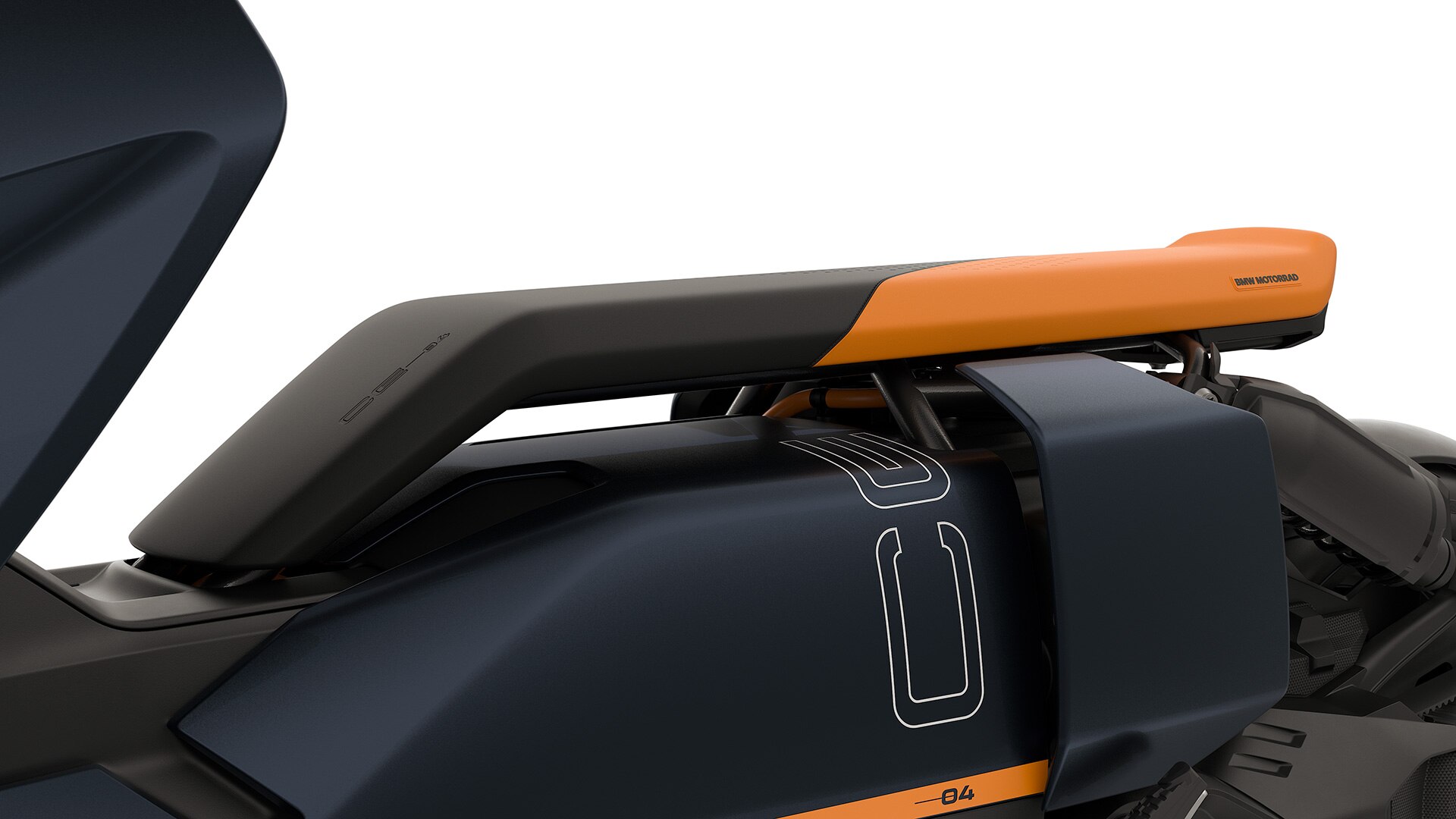 Black and orange floating seat.